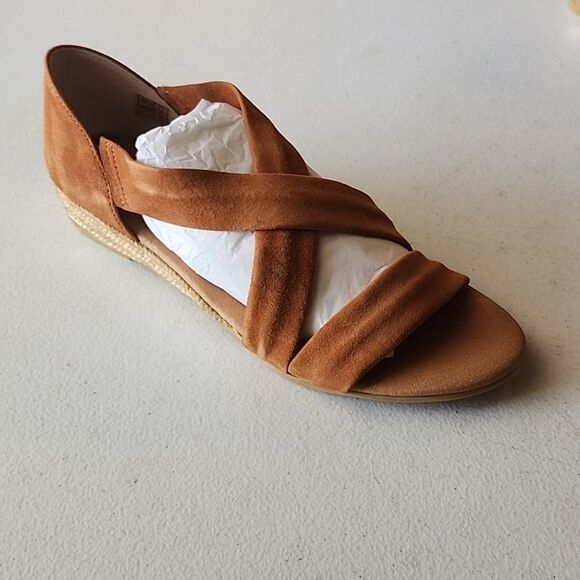 NIB Pinaz Zara Espadrille Cross-Over Strap Sandals, Size 39 or US 8 - Picture 1 of 7